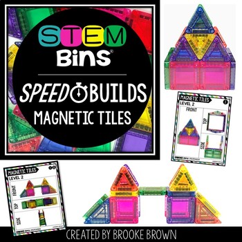 Magnetic Tiles STEM Bins® Speed Builds STEM Activities - Magnet Challenge Cards