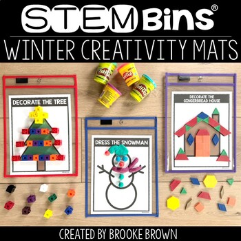 Winter STEM Bins® Creativity Mats - Christmas, Holiday, Valentine's Activities