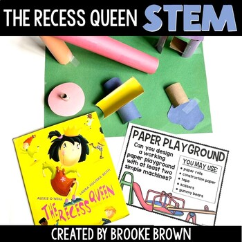 The Recess Queen STEM Activity - Back to School Paper Playground First Day