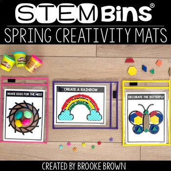 Spring STEM Bins® Creativity Mats St. Patrick's Day Makerspace Easter Activities