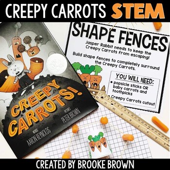 Creepy Carrots Halloween STEM Activities - Math Polygons Shapes Perimeter Area