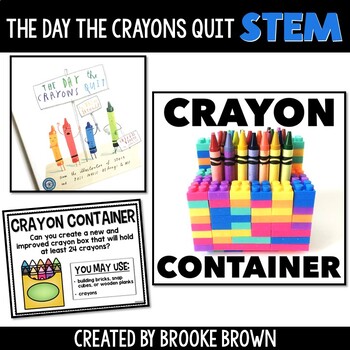The Day the Crayons Quit STEM Activity - Back to School - Crayon Box Read Aloud