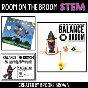 Room on the Broom Halloween STEM Activity - Balance the Broom Math Weight Scale