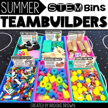End of the Year & Summer STEM Bins® Team Building STEM Activities Stations
