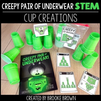 Creepy Pair of Underwear Cup Towers STEM Activities - Halloween, Fall Party
