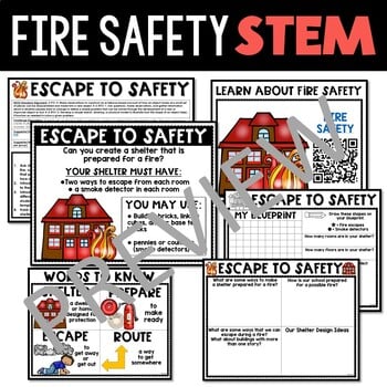 Fire Safety Week Prevention STEM Activity Craft - October - Stop, Drop, Roll – preview 1