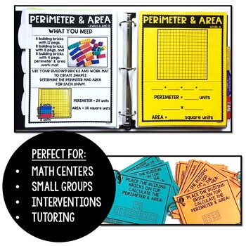 Perimeter and Area - Building Bricks LEGO Compatible Activity Small Group Math – preview 1