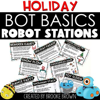 Holiday Christmas Winter Robot Stations, Activities Hour of Code Sphero Dash