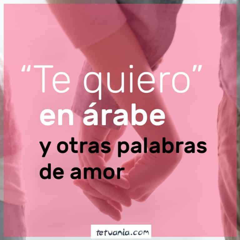 te quiero en arabe