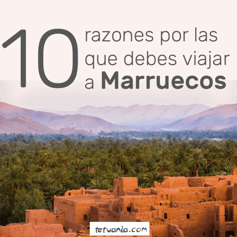 Paisaje de Tetuán con arquitectura tradicional y montañas al fondo.