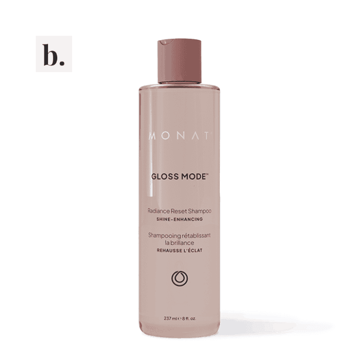 MONAT GLOSS MODE Radiance Reset Shampoo 2 MONAT GLOSS MODE Radiance Reset Shampoo bottle for hair care.