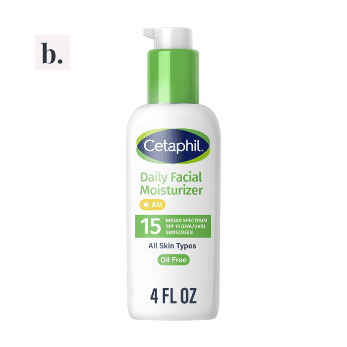 Cetaphil Daily Facial Moisturizer SPF 15 2 Cetaphil facial moisturizer with SPF 15 for all skin types, oil-free, broad spectrum protection.