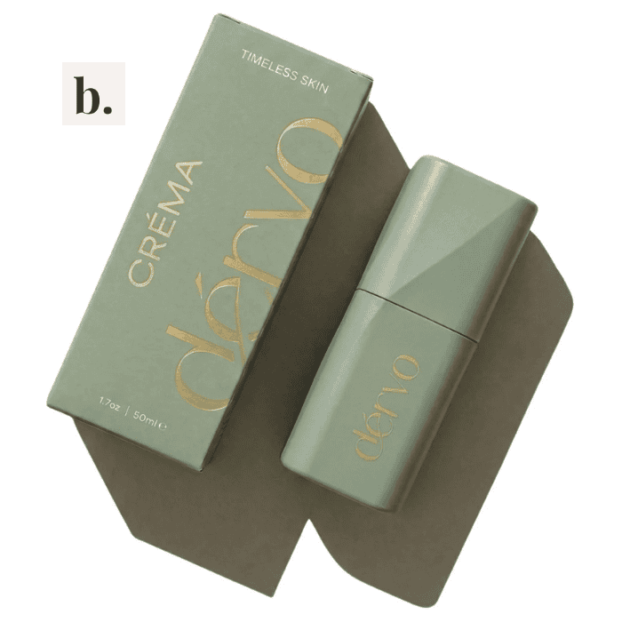 Dérvo Créma Face Moisturizer 2 Dérvo Créma Face Moisturizer in pastel green bottle with box.
