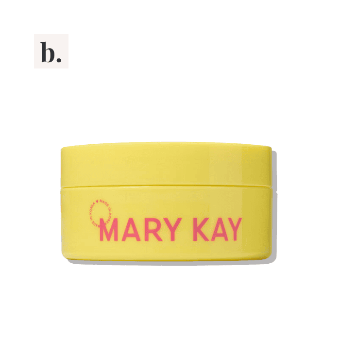 Special-Edition Mary Kay Snail Gel Face Patches 2 Mary Kay snail gel face patches in yellow container for skincare.