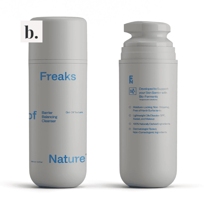 Freaks of Nature Barrier Balancing Face Wash 2 Freaks of Nature Barrier Balancing Face Wash bottles for skincare.