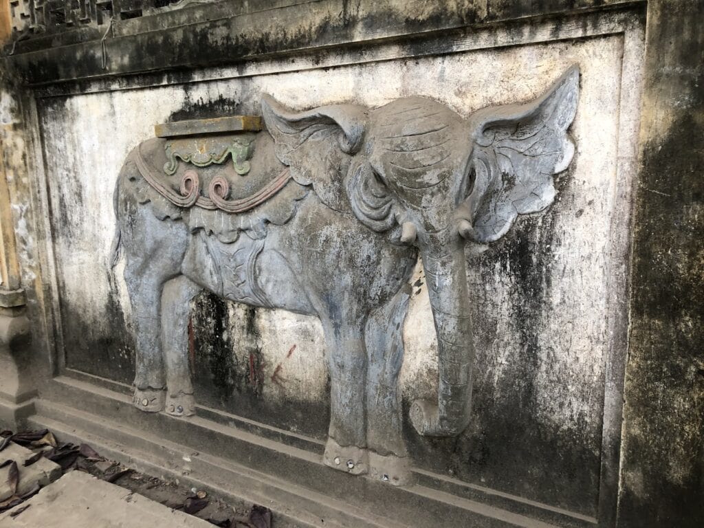 voi trên tường