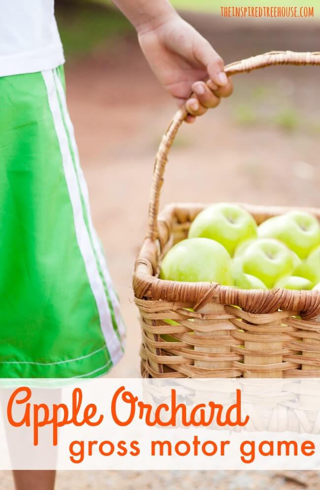 The Inspired Treehouse - This apple orchard game is a fun fall-themed activity to help kids work on gross motor skills development.
