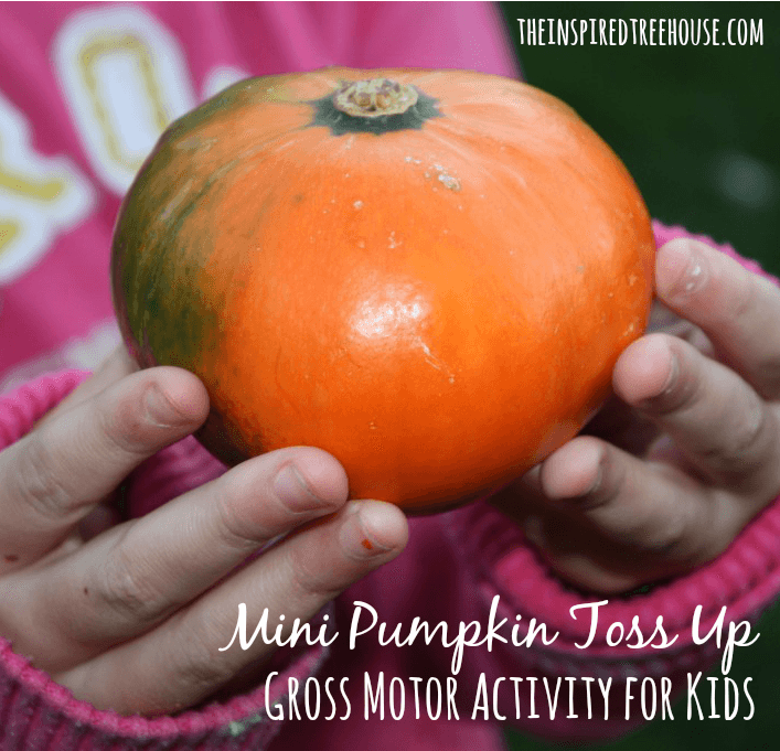 gross motor activities for kids mini pumpkin tossup