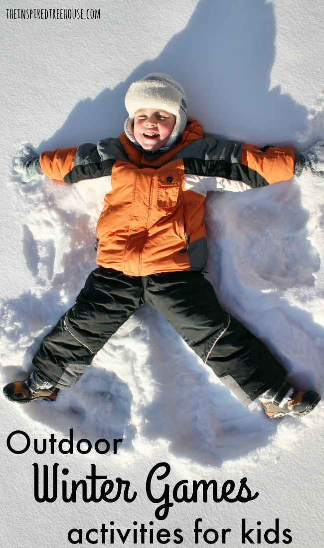 The Inspired Treehouse - These winter games outdoor activities are awesome for inspiring the whole family to get outside on a snowy day!
