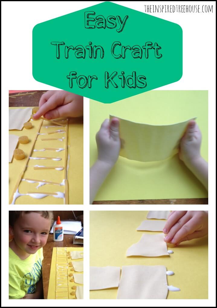 easy train craft for kids collage