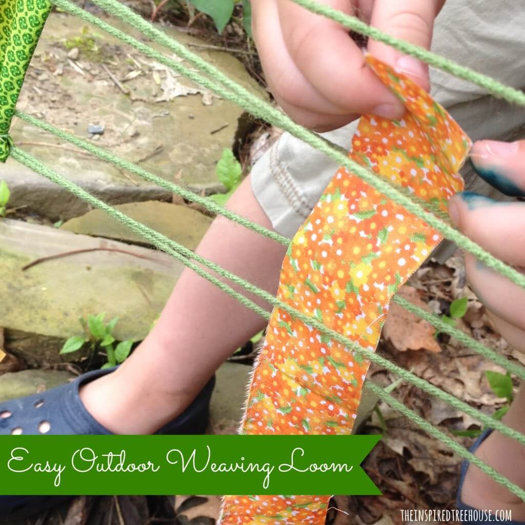 fine motor activities easy outdoor weaving loom2