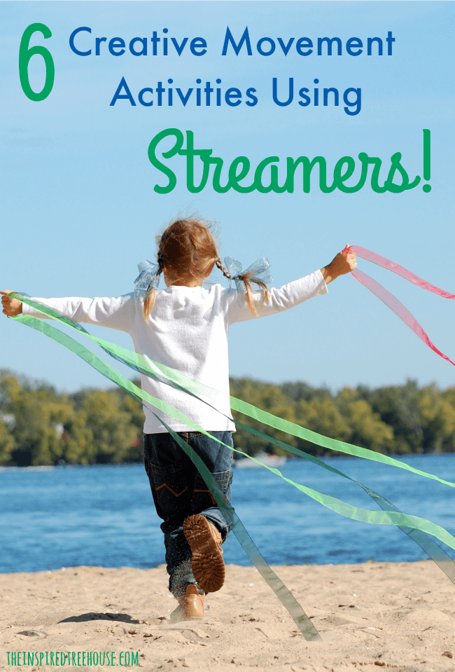 The Inspired Treehouse - 6 activities that encourage strengthening, direction following, spatial awareness & coordination using streamers and fun music for motivation.