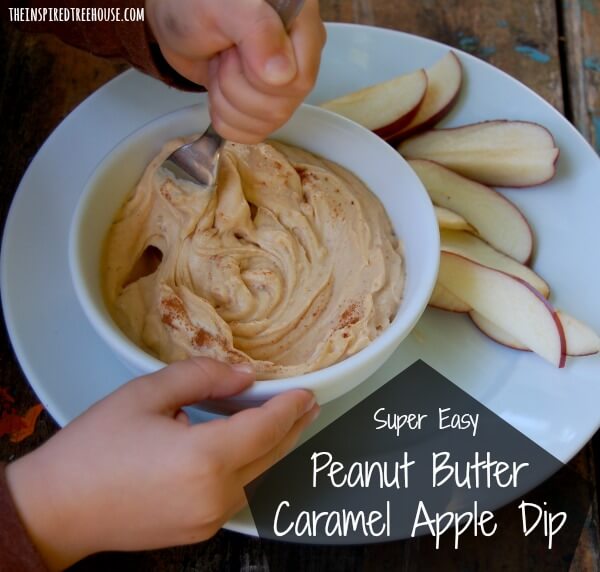 cooking with kids apple dip recipe title