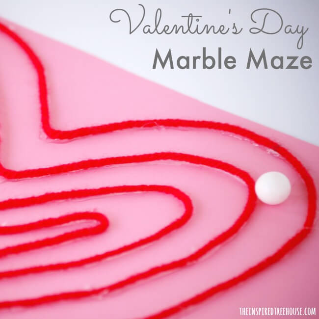valentine crafts marble maze square