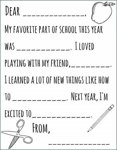 Writing Prompts for Kids Week 1 Fill In