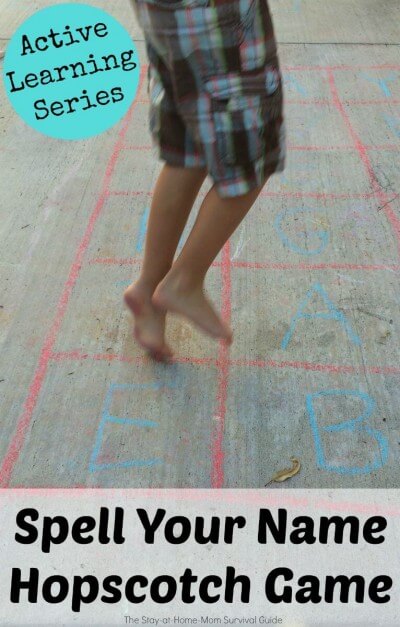 a spelling hopscotch title