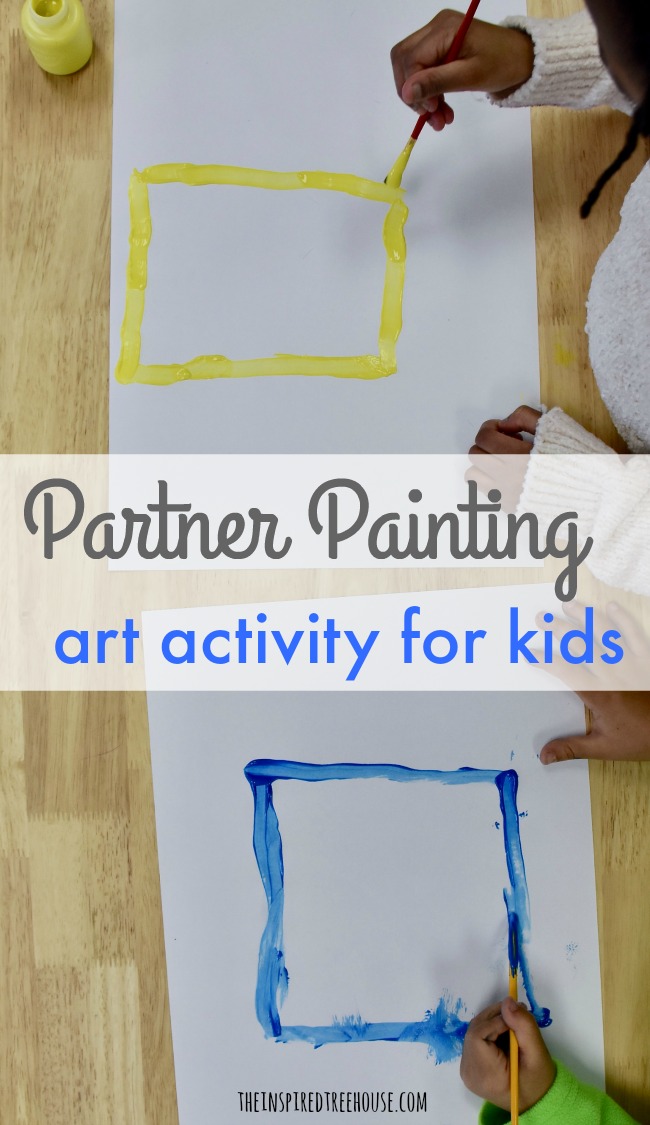 The Inspired Treehouse - Want to make a friend and a masterpiece?  Cooperative art activities for kids are perfect for getting little ones to work together while also targeting visual motor and fine motor skills.