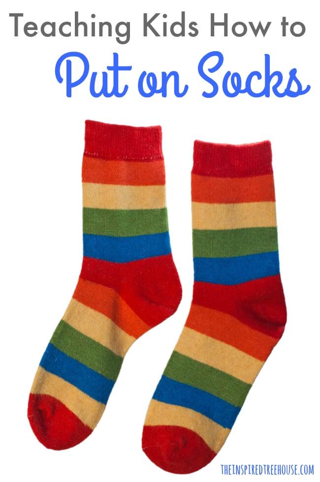 The Inspired Treehouse - This DIY Sock Helper for Kids is a great way to help them become more independent with putting on socks!