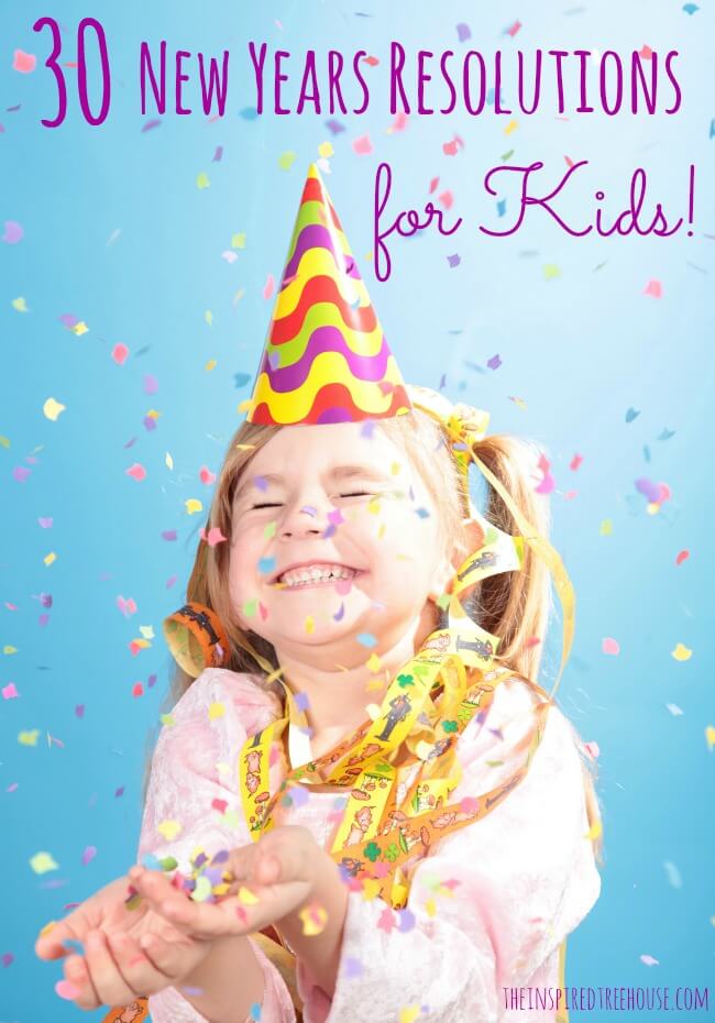 new years resolutions for kids title