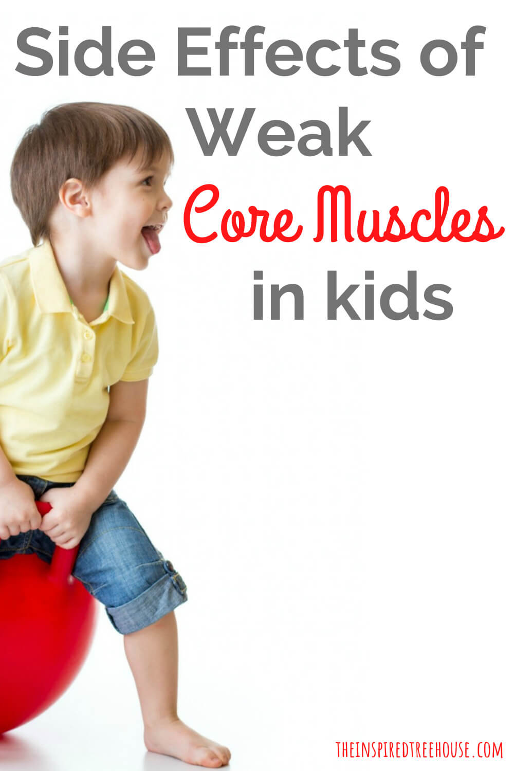 kid sitting on bouncing ball