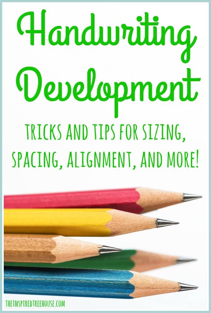 sharpened pencils with text about tips to improve handwriting