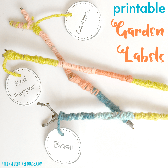 The Inspired Treehouse - Add these printable plant labels to your list of kids garden ideas this spring!
