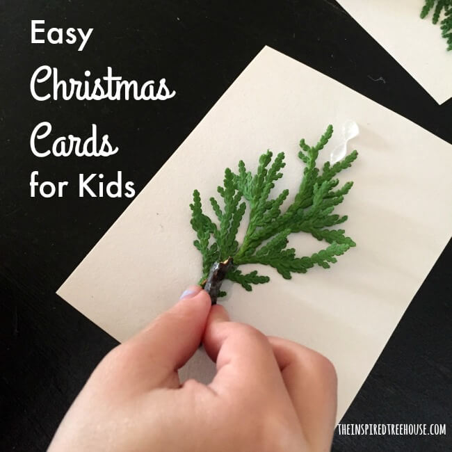The Inspired Treehouse - Check out these simple DIY Christmas Cards - the perfect holiday craft to make with a group of kids!