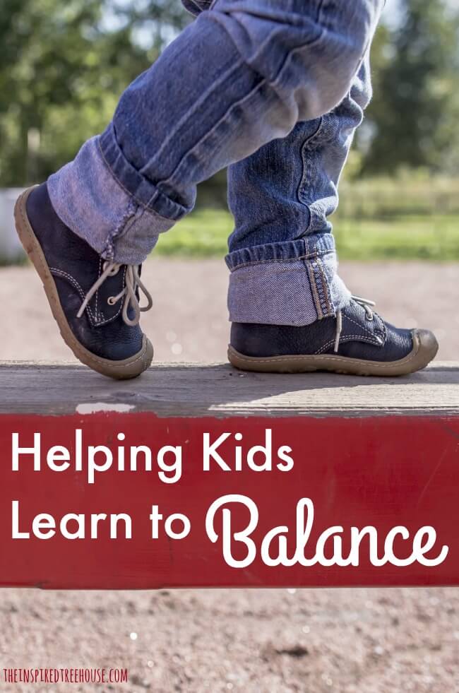The Inspired Treehouse - Learn more about balance and get some great ideas for balance practice for kids!