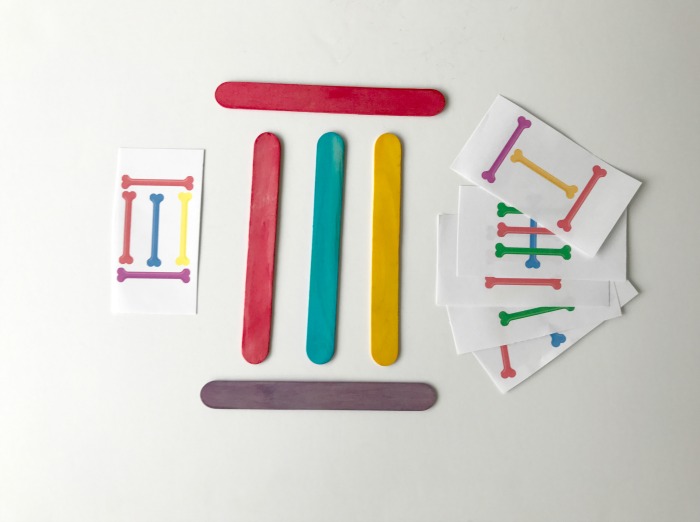 The Inspired Treehouse - This spooky skeleton bones visual activity for kids is the perfect way to challenge visual skills during the Halloween season and beyond!