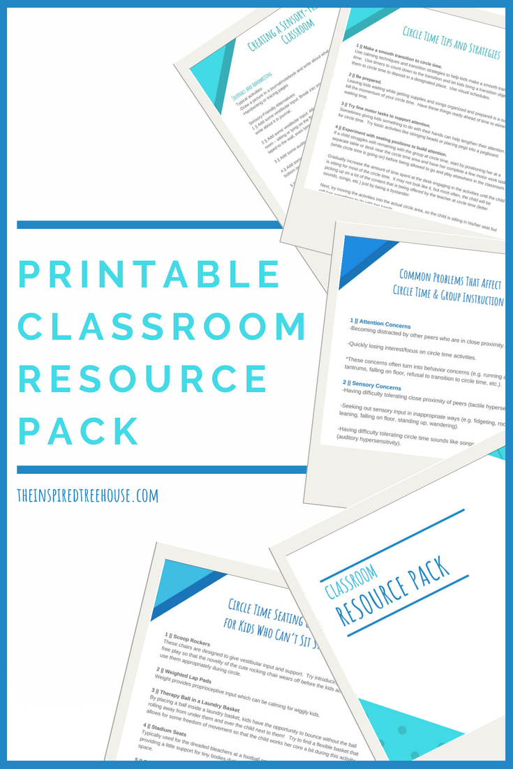 The Inspired Treehouse - In this printable pack of classroom resources, you'll find tips and information to support all kids in the school setting.