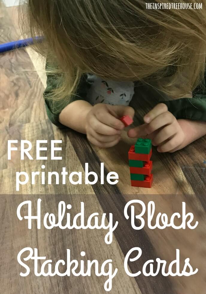 The Inspired Treehouse - Looking for fun holiday games for kids? We've got you covered with these free printable block pattern cards!