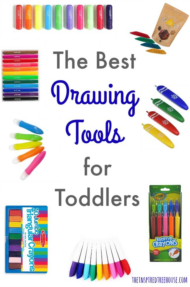 The Inspired Treehouse - These drawing tools are perfect for toddlers and young kids because they promote effective grasp patterns and give kids good control as they learn to make shapes and lines.