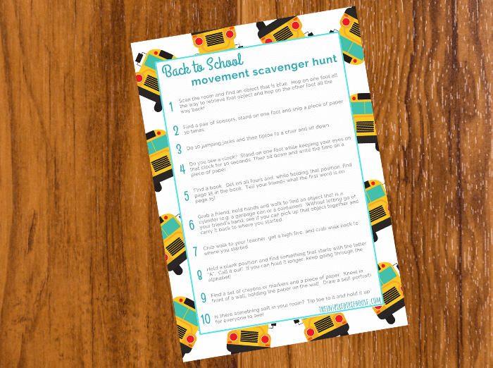 The Inspired Treehouse - This awesome Back to School Movement Scavenger Hunt for the Classroom will get kids acquainted with their classroom in a unique way!
