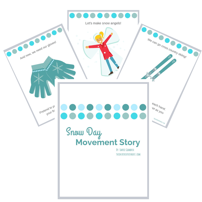 snowy day printable movement story