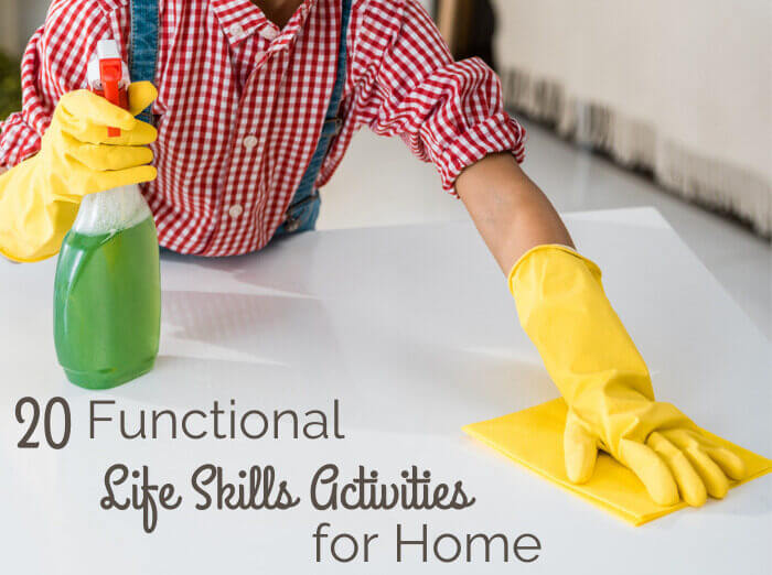 girl wiping table
