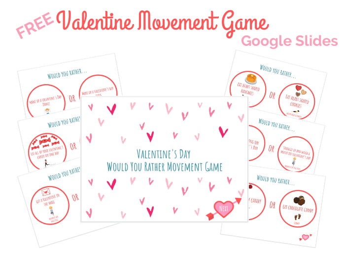 image of free google slides for valentines day movement game