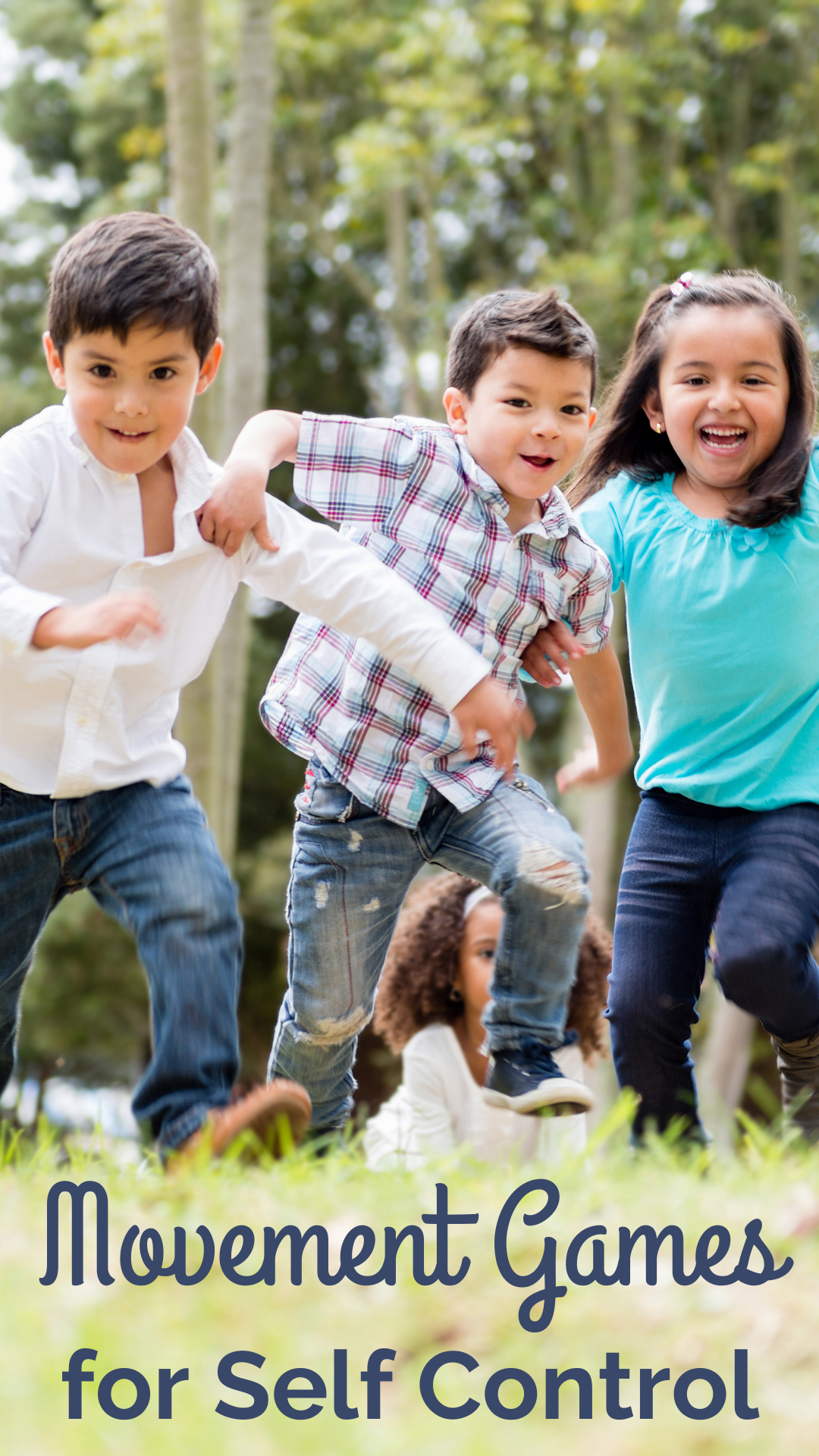 Kids running and playing outside