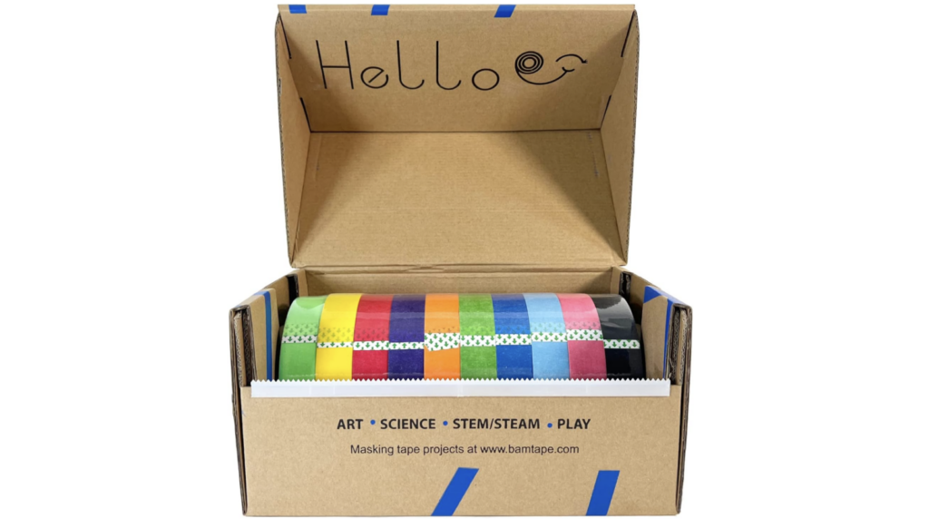 Colored tape obstacle course equipment