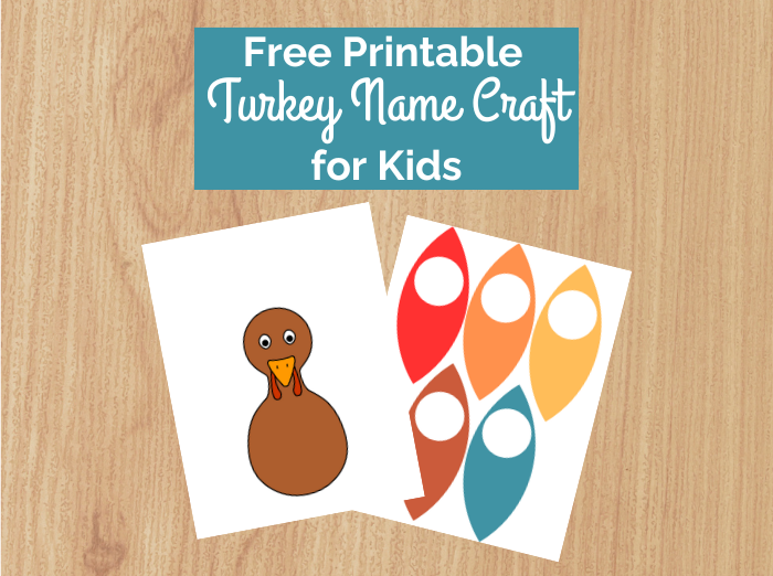 free printable turkey name craft