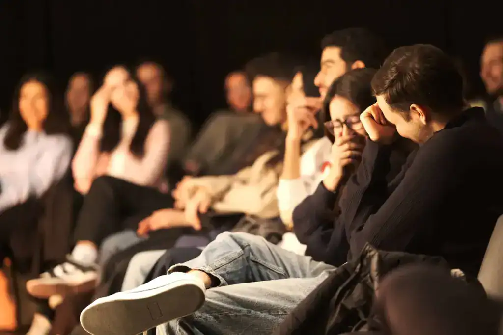 Audience laughing at Jungle Jar, The Jungle Comedy Club Munich